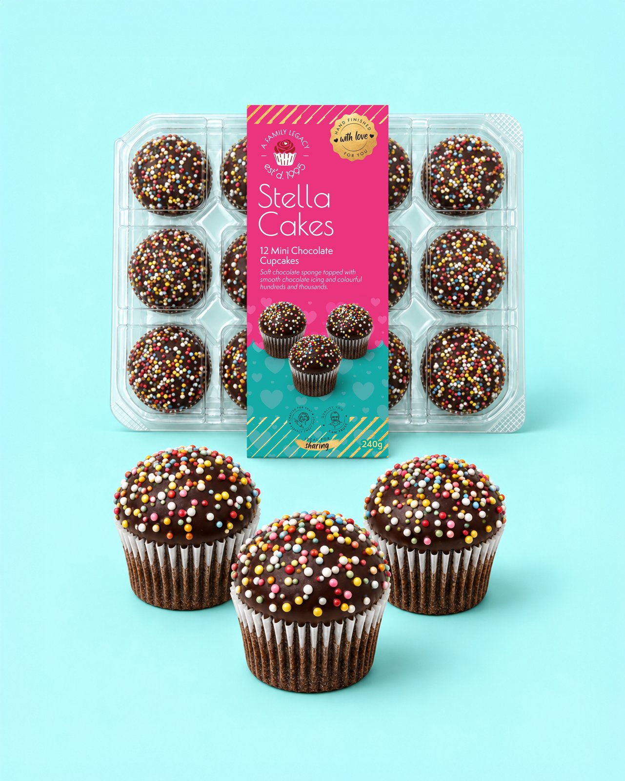 Mini Chocolate Cupcakes – Hundreds & Thousands